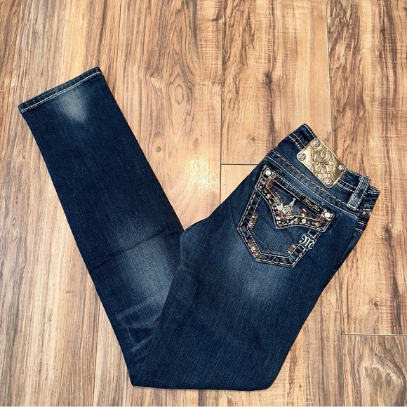 NWOT Girl Miss Me Skinny Jeans Flap Pocket with Bling & Sparkle Size: 16 Girls - Picture 1 of 6